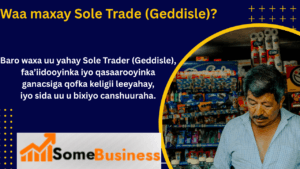 Ganacsiga Geddislaha (Sole Trader) wuxuu kuu sahlayaa inaad maamusho faa'iidadaada oo dhan