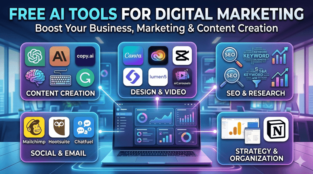 Top Free AI Tools for Digital Marketing: Boost Content, SEO & Growth Without Cost 1 top Free AI Tools for Digital Marketing: Boost Content, SEO & Growth Without Cost