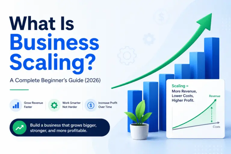 usiness scaling explained with growth vs cost comparison modern infographic