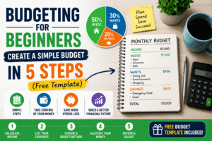 budgeting for beginners simple 5 step budget plan with free template and expense categories