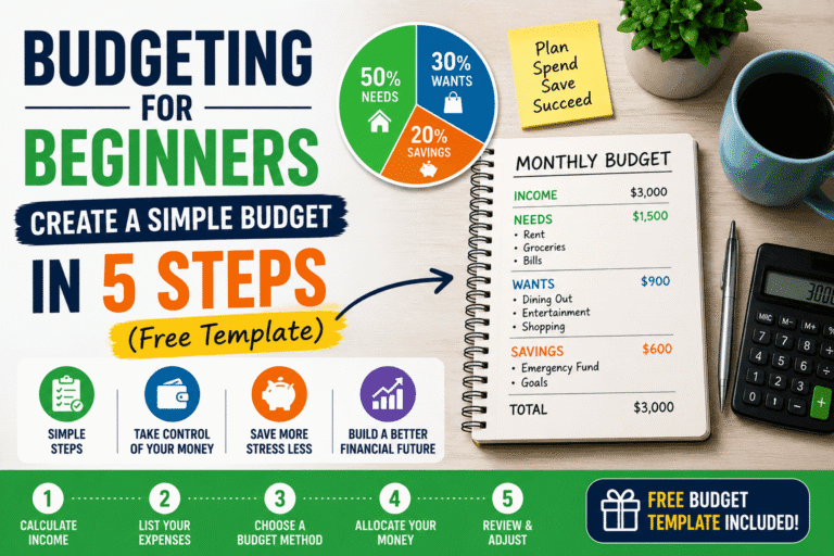 budgeting for beginners simple 5 step budget plan with free template and expense categories