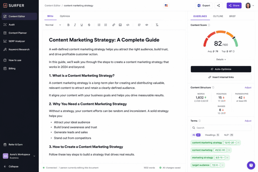 15 Best SEO Tools for Bloggers in 2026 (Free & Paid Options Compared) 9 SEO tools for bloggers using Surfer SEO for content optimization, NLP keyword analysis, and on-page SEO improvements